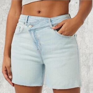 Ardene Asymmetrical Waist Denim Shorts